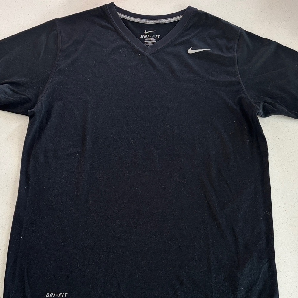 Nike Black Short Sleeeve Dri-Fit top. med